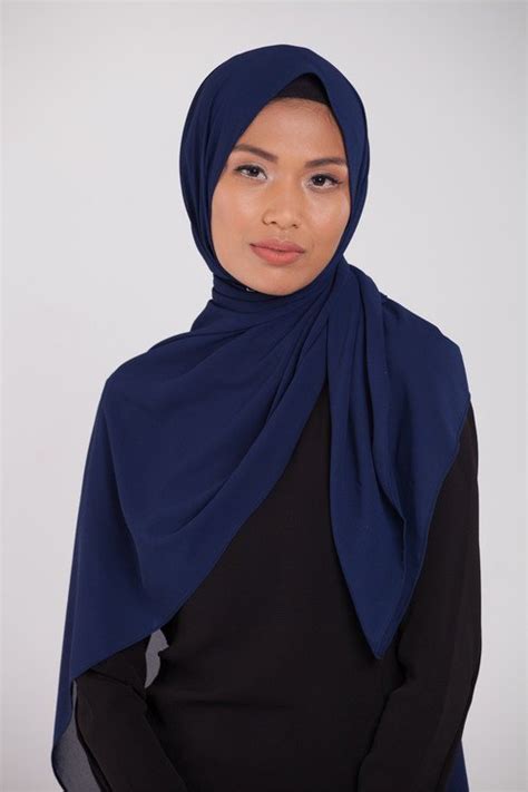 tudung navy blue